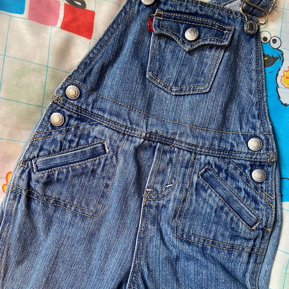 Blue Levi’s Bellbottom Denim Overalls 2T